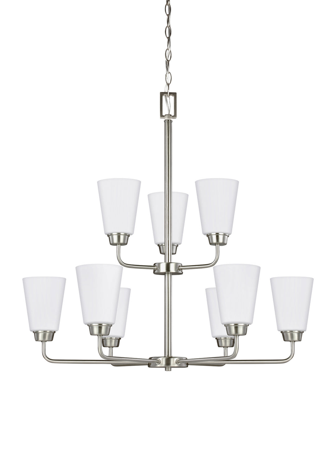 Generation Lighting Canada - 3115209-962 - Nine Light Chandelier - Kerrville - Brushed Nickel