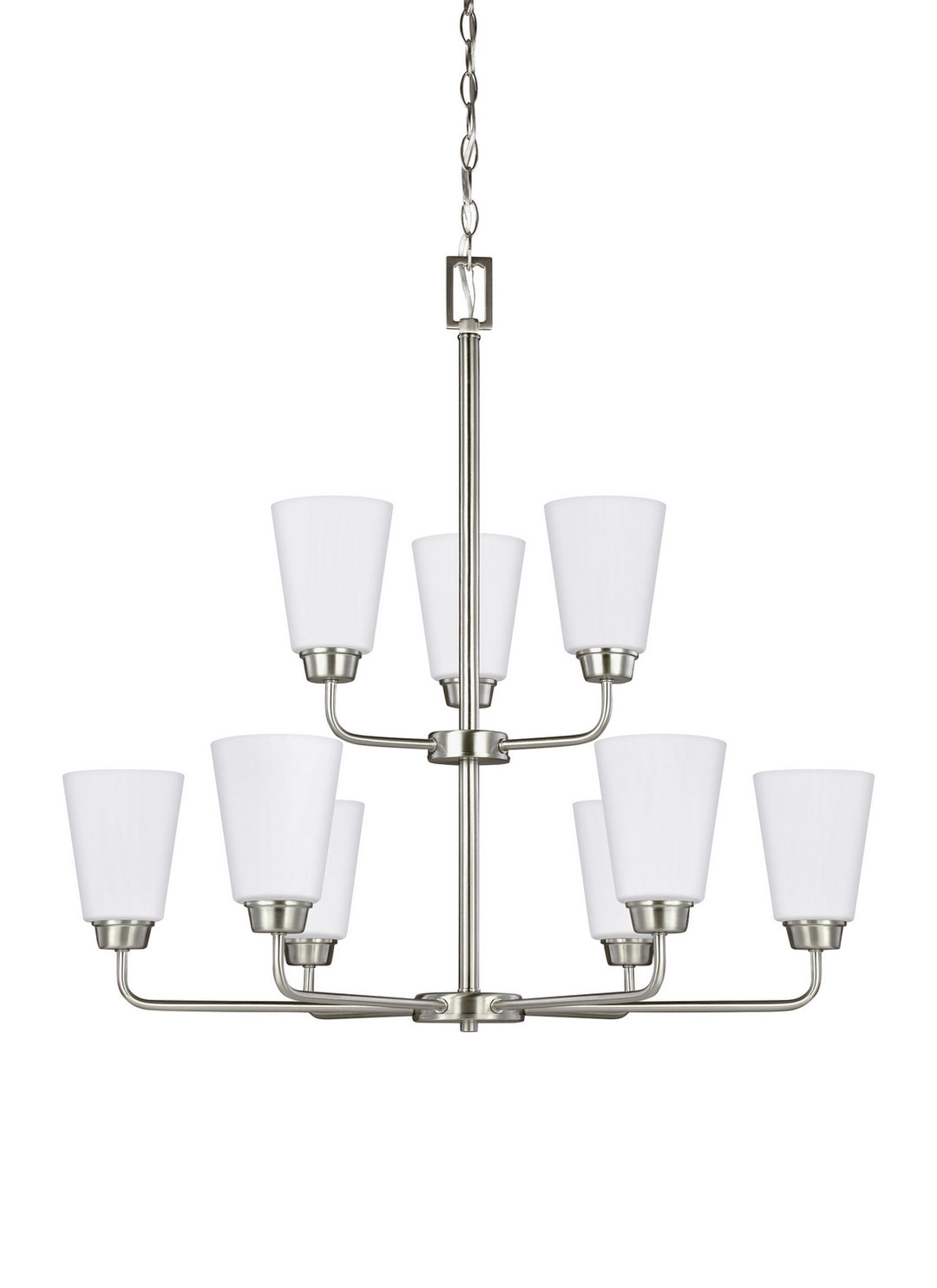 Generation Lighting Canada - 3115209EN3-962 - Nine Light Chandelier - Kerrville - Brushed Nickel