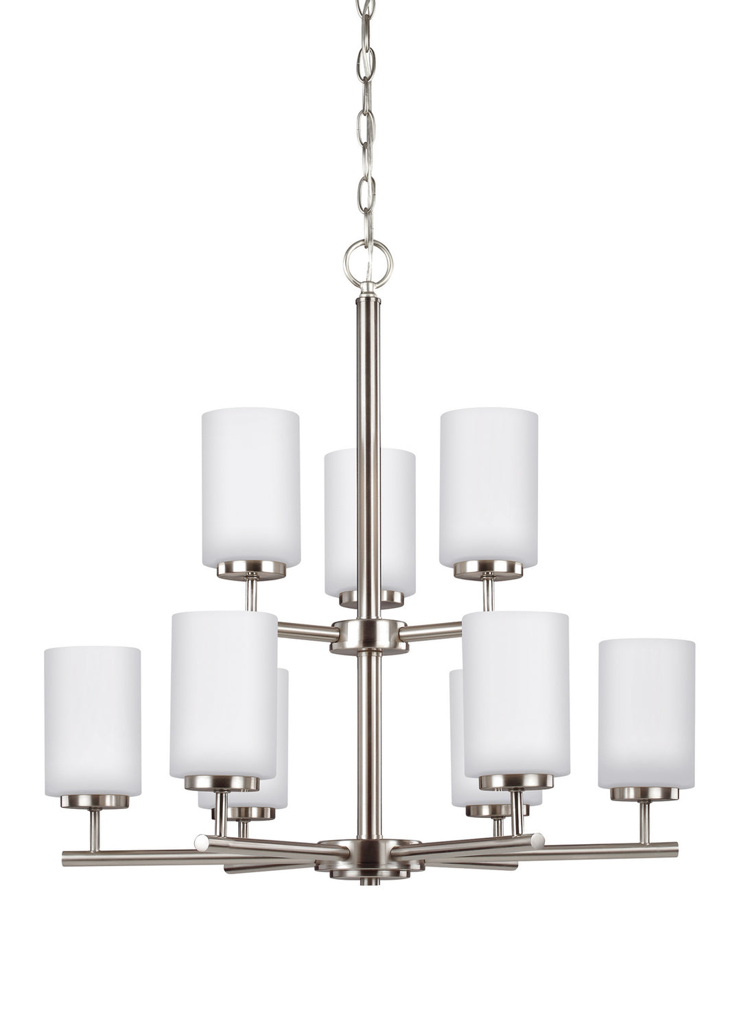 Generation Lighting Canada - 31162-962 - Nine Light Chandelier - Oslo - Brushed Nickel
