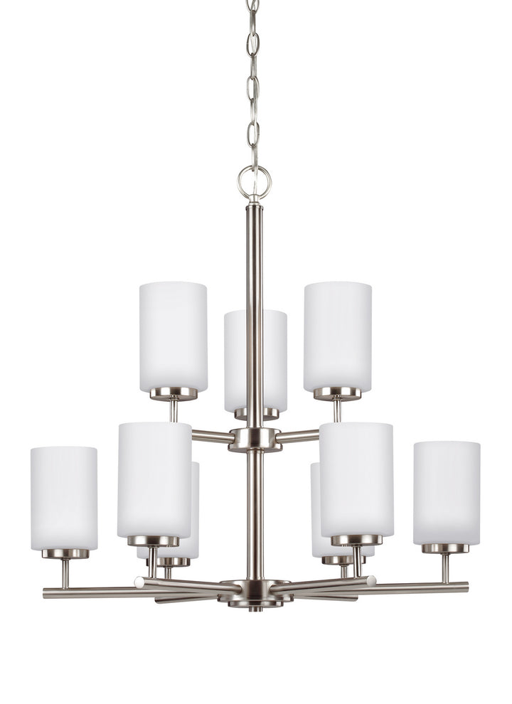 Generation Lighting Canada - 31162-962 - Nine Light Chandelier - Oslo - Brushed Nickel