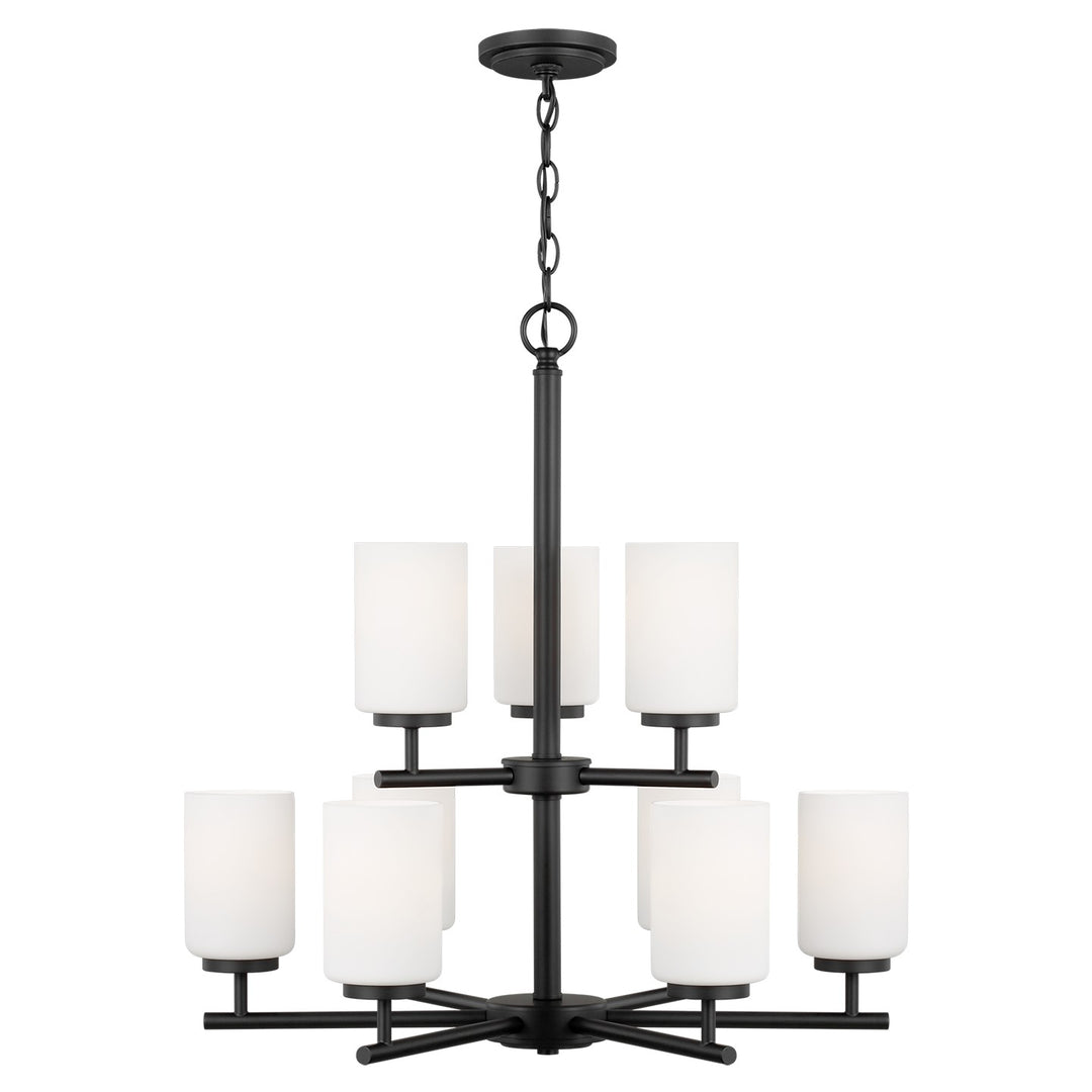 Generation Lighting Canada - 31162EN3-112 - Nine Light Chandelier - Oslo - Midnight Black