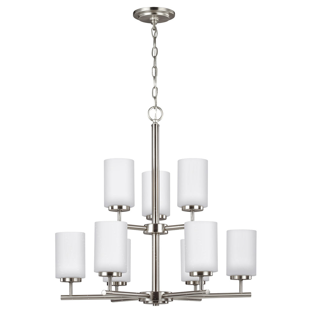 Generation Lighting Canada - 31162EN3-962 - Nine Light Chandelier - Oslo - Brushed Nickel