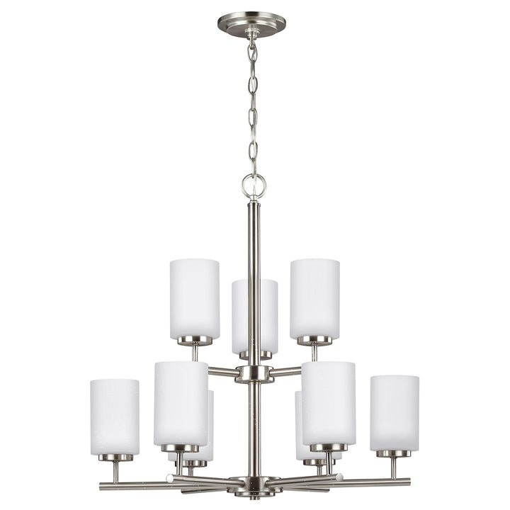Generation Lighting Canada - 31162EN3-962 - Nine Light Chandelier - Oslo - Brushed Nickel