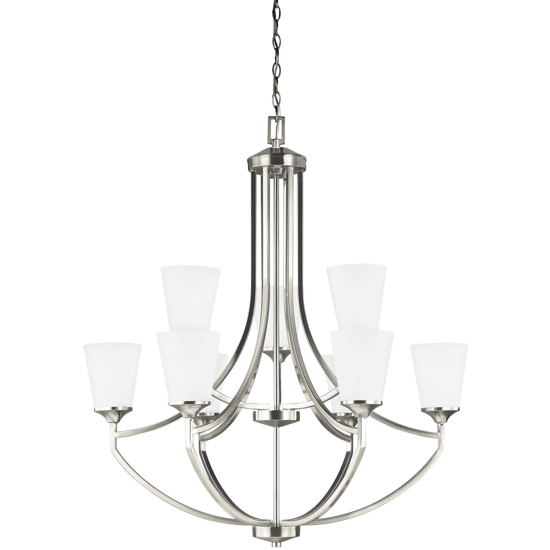 Generation Lighting Canada - 3124509EN3-962 - Nine Light Chandelier - Hanford - Brushed Nickel