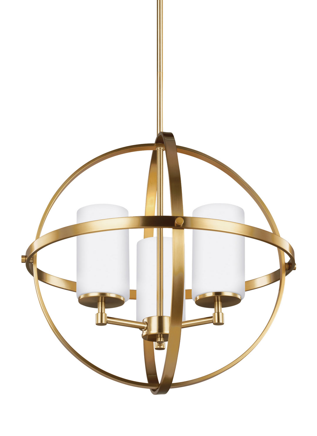 Generation Lighting Canada - 3124603EN3-848 - Three Light Chandelier - Alturas - Satin Brass