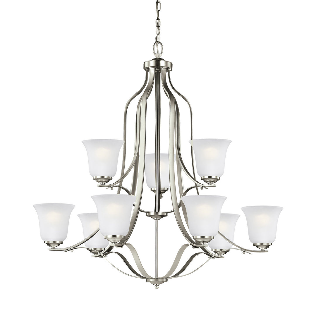 Generation Lighting Canada - 3139009-962 - Nine Light Chandelier - Emmons - Brushed Nickel