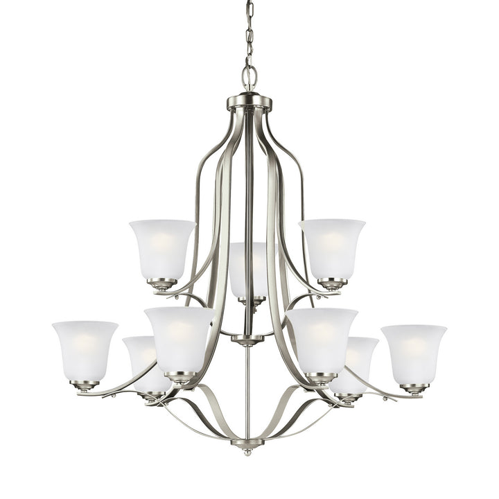 Generation Lighting Canada - 3139009-962 - Nine Light Chandelier - Emmons - Brushed Nickel