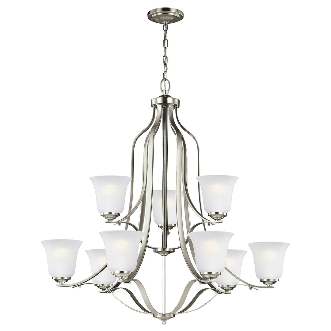 Generation Lighting Canada - 3139009-962 - Nine Light Chandelier - Emmons - Brushed Nickel