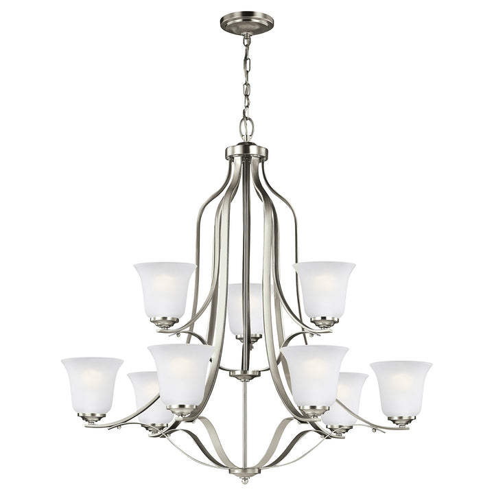 Generation Lighting Canada - 3139009-962 - Nine Light Chandelier - Emmons - Brushed Nickel
