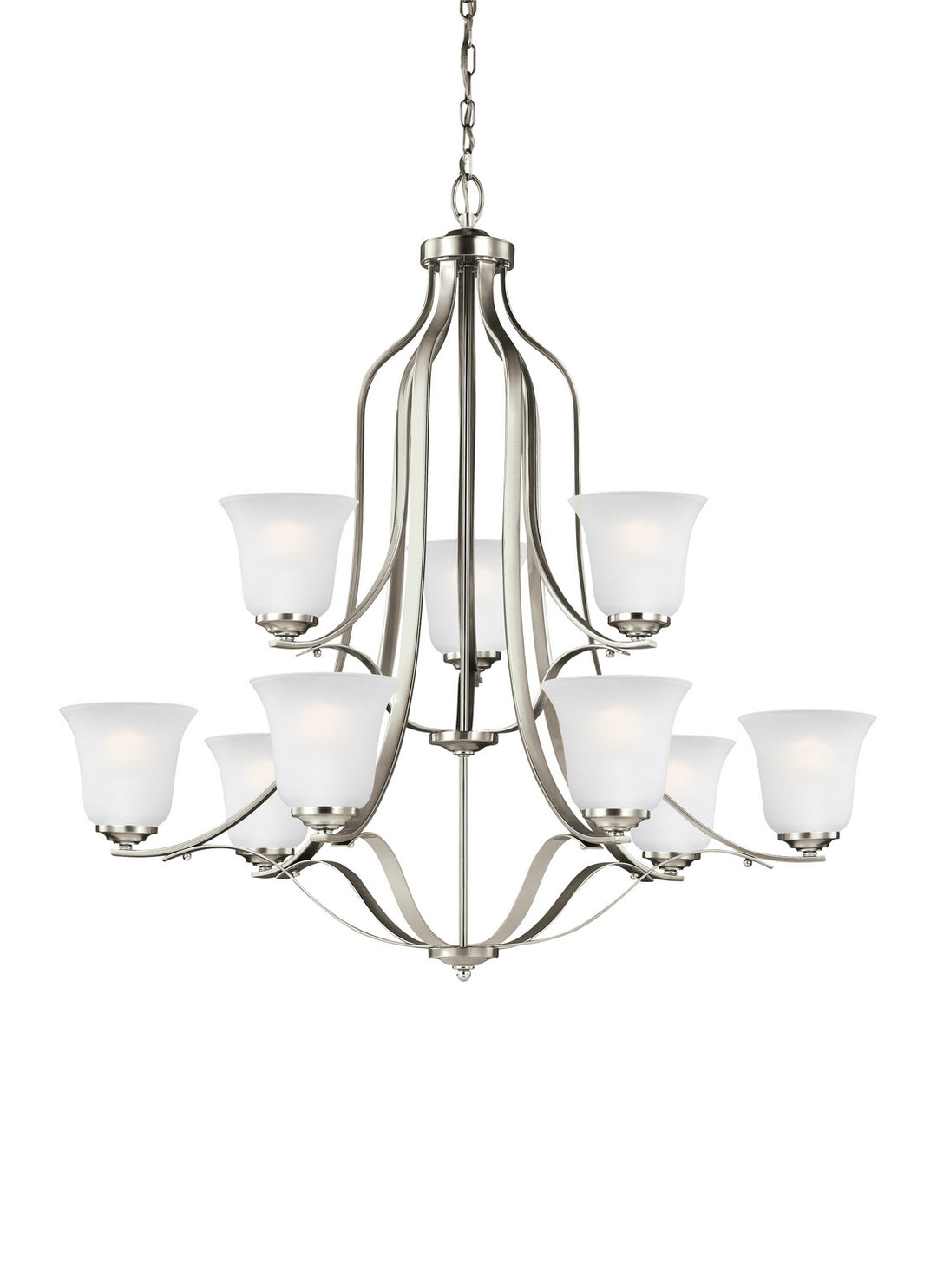 Generation Lighting Canada - 3139009EN3-962 - Nine Light Chandelier - Emmons - Brushed Nickel