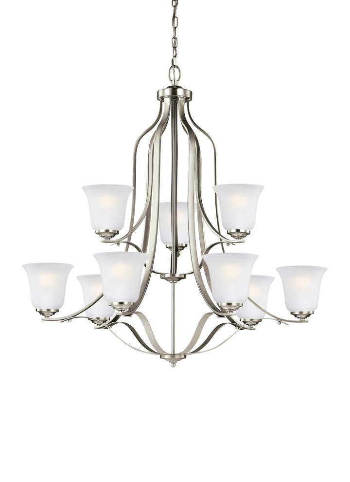 Generation Lighting Canada - 3139009EN3-962 - Nine Light Chandelier - Emmons - Brushed Nickel