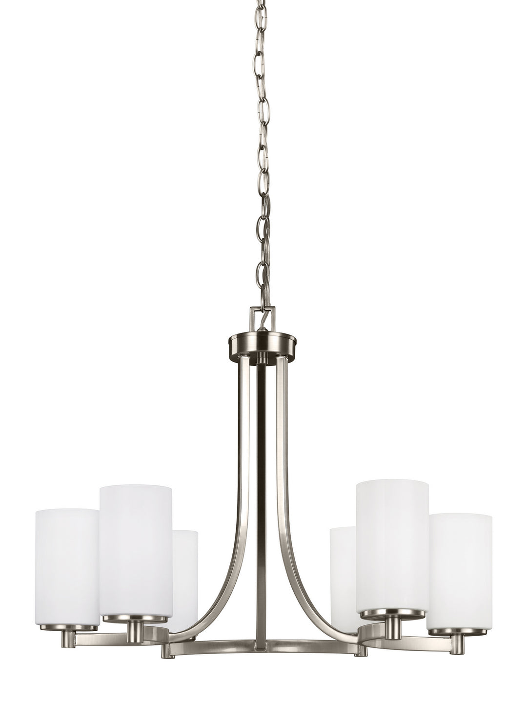 Generation Lighting Canada - 3139106-962 - Six Light Chandelier - Hettinger - Brushed Nickel