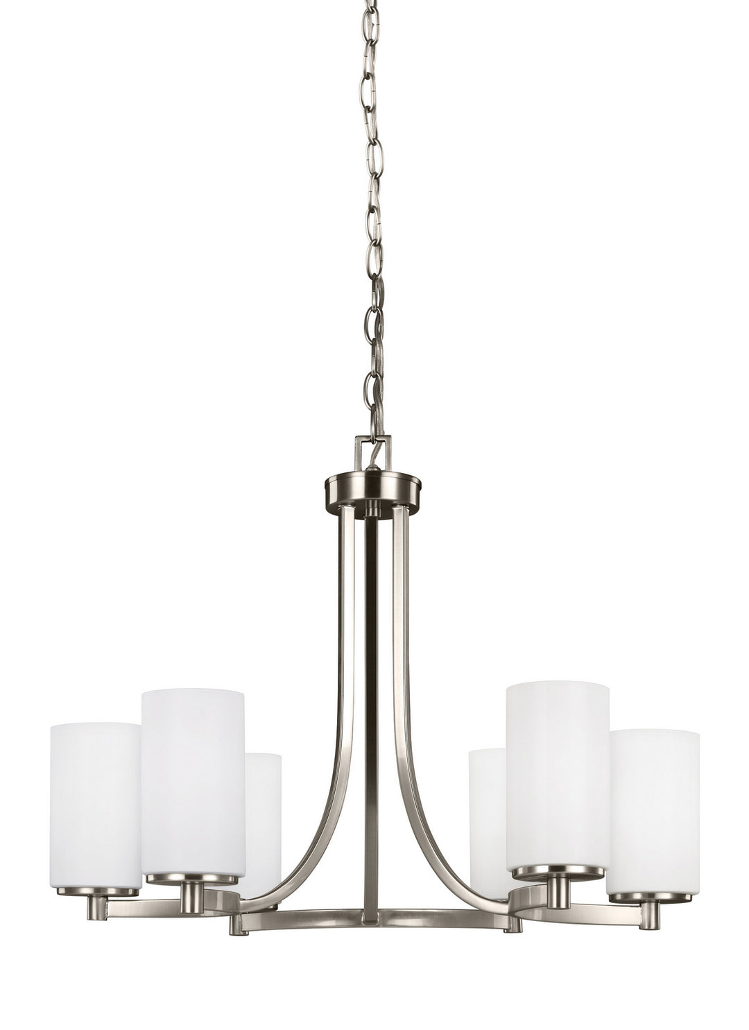 Generation Lighting Canada - 3139106EN3-962 - Six Light Chandelier - Hettinger - Brushed Nickel