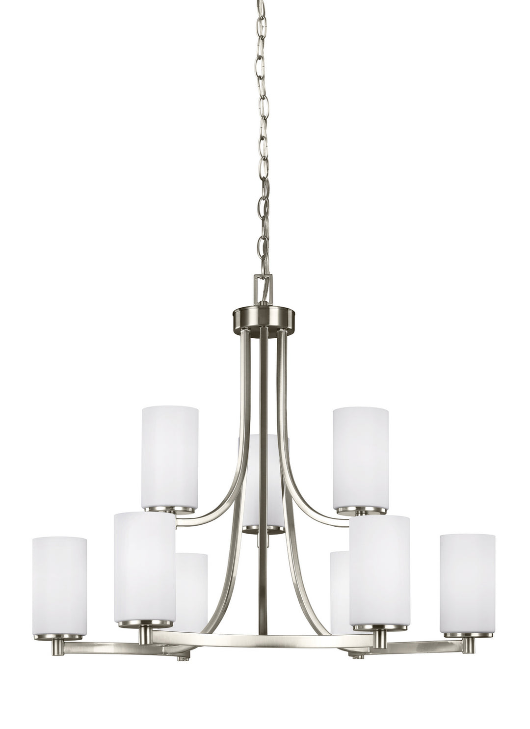 Generation Lighting Canada - 3139109-962 - Nine Light Chandelier - Hettinger - Brushed Nickel