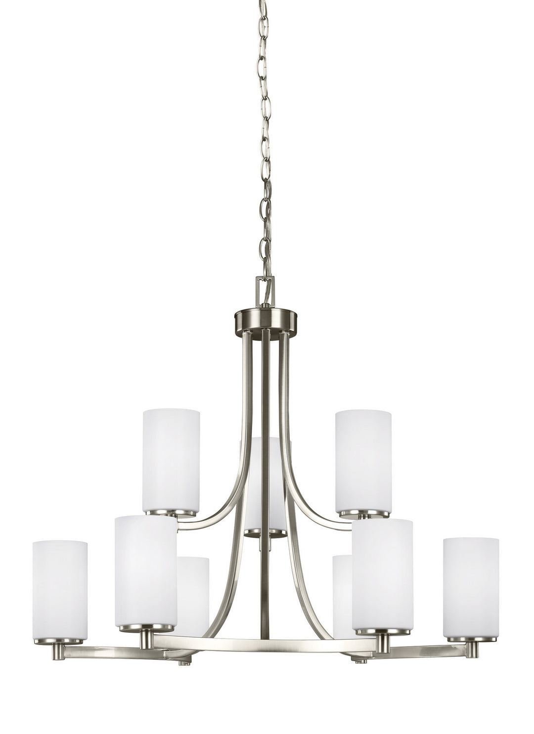 Generation Lighting Canada - 3139109EN3-962 - Nine Light Chandelier - Hettinger - Brushed Nickel