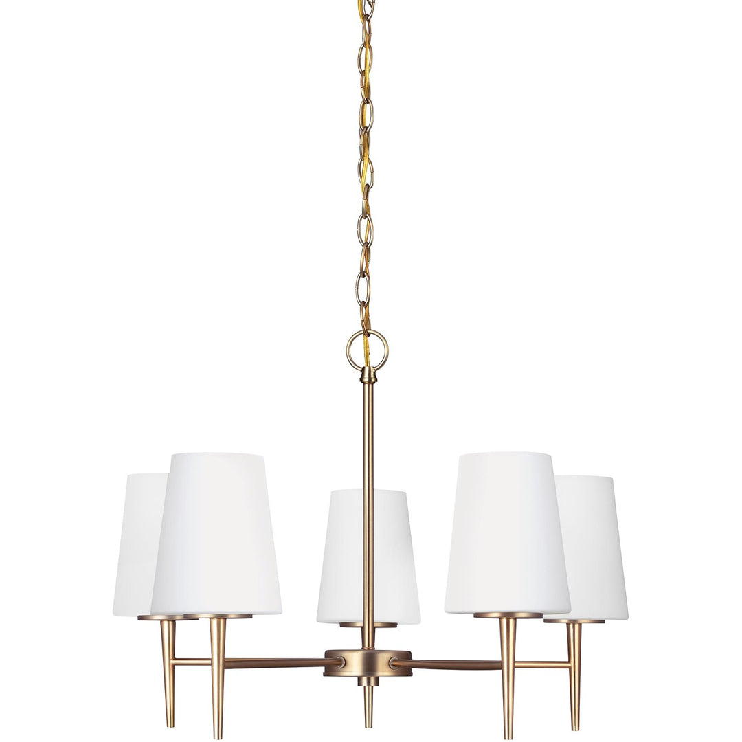 Generation Lighting Canada - 3140405EN3-848 - Five Light Chandelier - Driscoll - Satin Brass