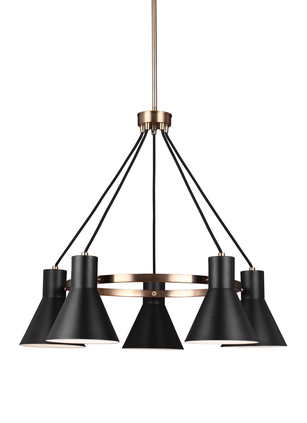 Generation Lighting Canada - 3141305EN3-848 - Five Light Chandelier - Towner - Satin Brass