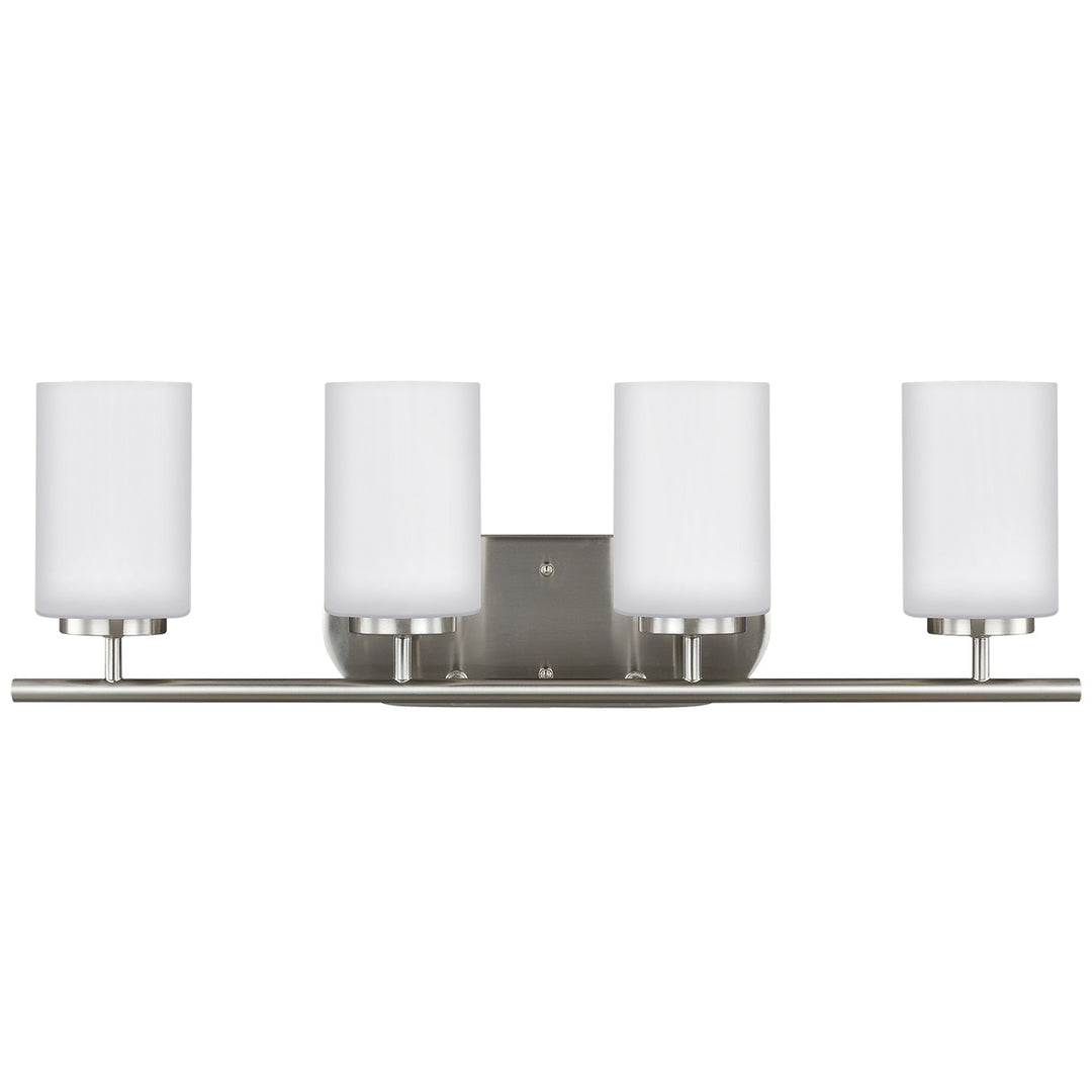 Oslo Four Light Wall / Bath in Brushed Nickel - available from The Lighting Shoppe, trusted by Canadian homeowners