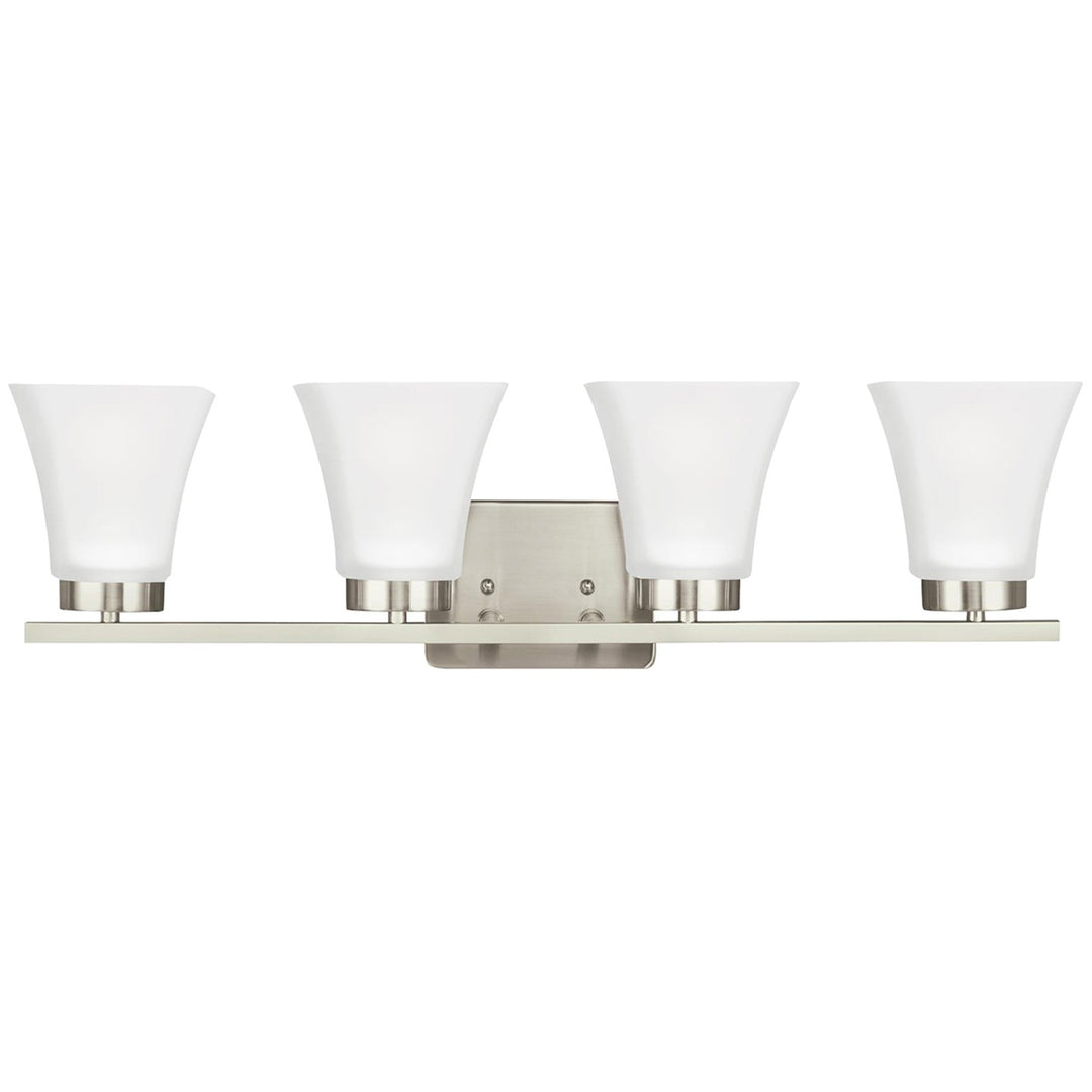 Bayfield Four Light Wall / Bath in Brushed Nickel - available from The Lighting Shoppe, trusted by Canadian homeowners