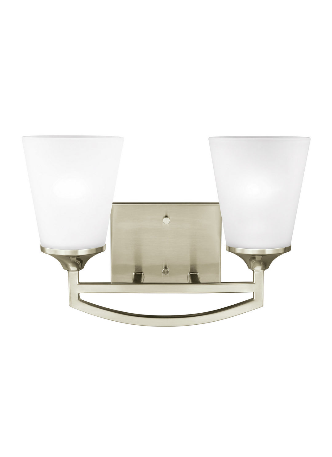 Hanford Two Light Wall / Bath in Brushed Nickel - available from The Lighting Shoppe, trusted by Canadian homeowners