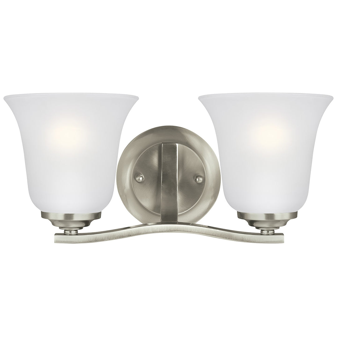 Generation Lighting Canada - 4439002-962 - Two Light Wall / Bath - Emmons - Brushed Nickel