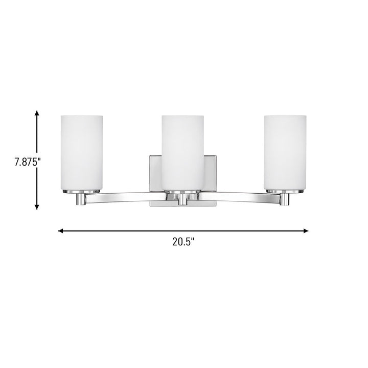 Generation Lighting Canada - 4439103-05 - Three Light Wall / Bath - Hettinger - Chrome
