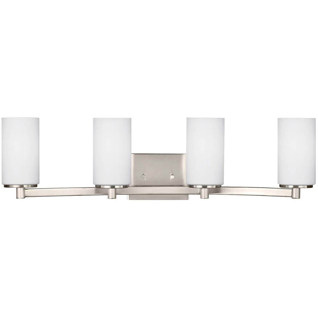 Hettinger Four Light Wall / Bath in Brushed Nickel - available from The Lighting Shoppe, trusted by Canadian homeowners