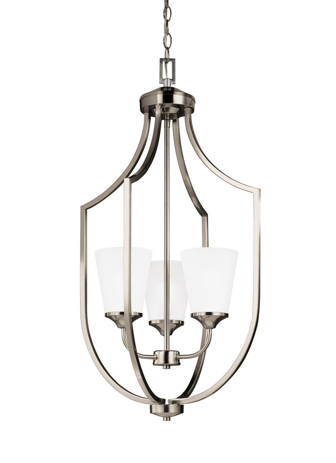Generation Lighting Canada - 5224503EN3-962 - Three Light Hall / Foyer Pendant - Hanford - Brushed Nickel