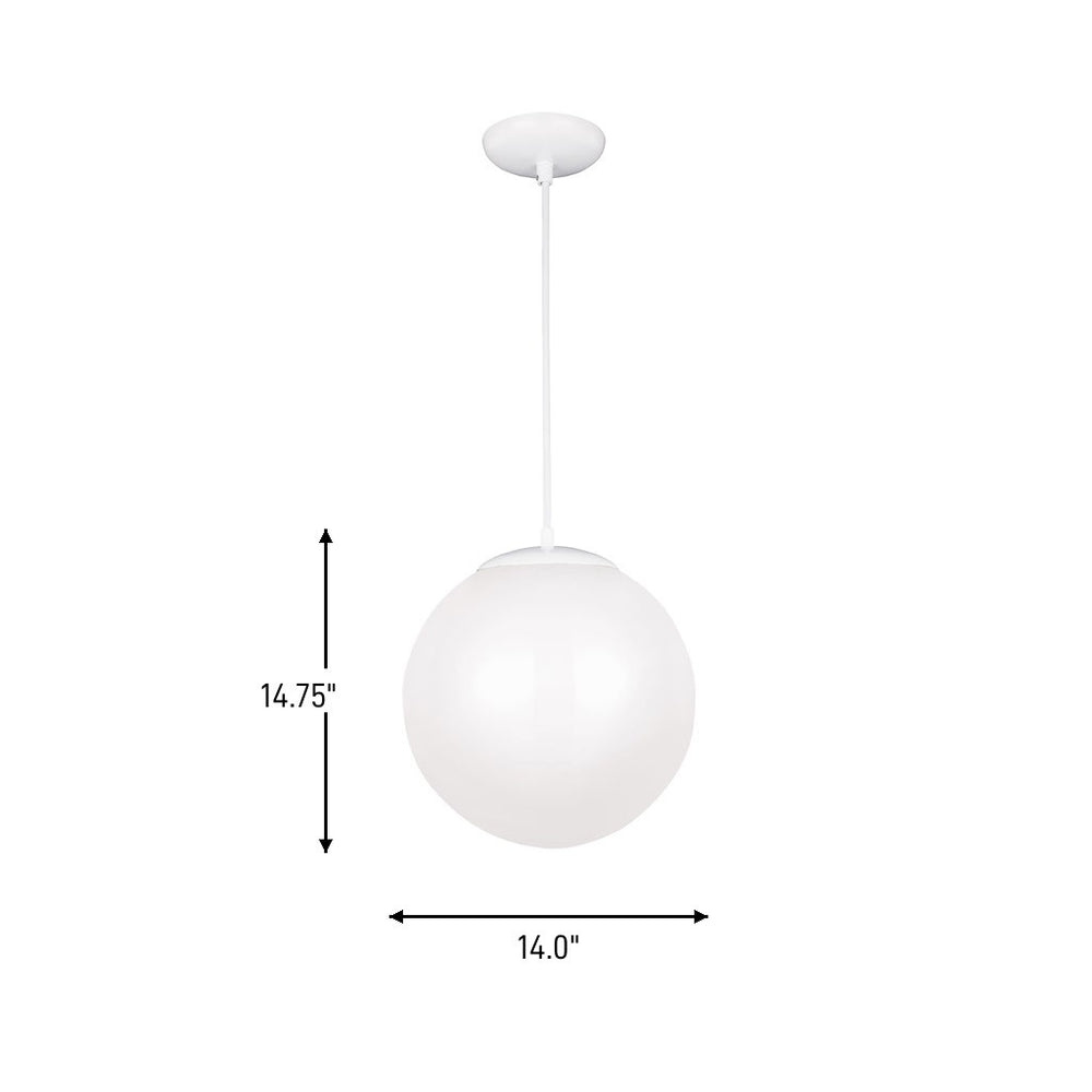 Visual Comfort Studio Canada - 6024EN3-15 - One Light Pendant - Leo - Hanging Globe - White