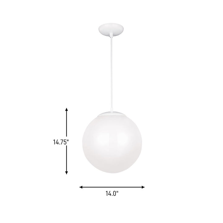 Visual Comfort Studio Canada - 6024EN3-15 - One Light Pendant - Leo - Hanging Globe - White