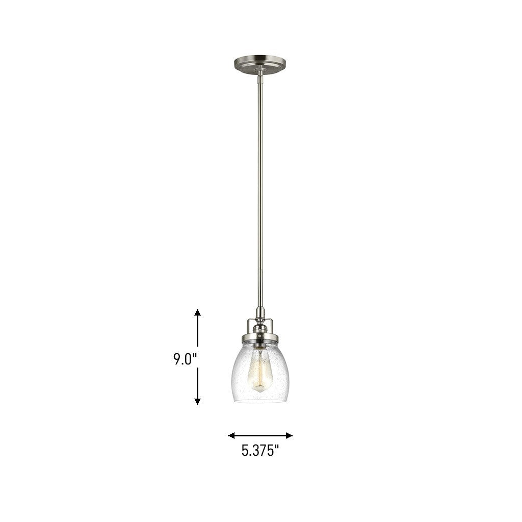 Generation Lighting Canada - 6114501-962 - One Light Mini-Pendant - Belton - Brushed Nickel