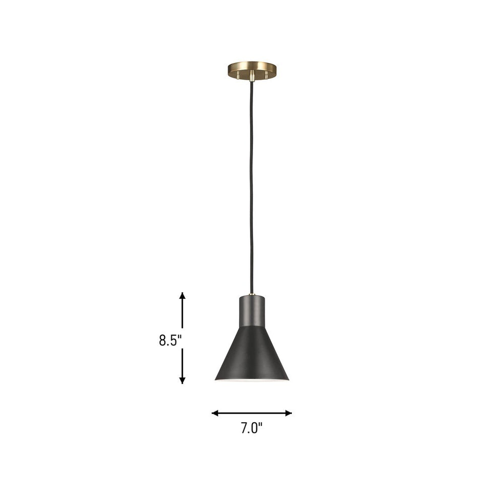 Generation Lighting Canada - 6141301EN3-848 - One Light Mini-Pendant - Towner - Satin Brass