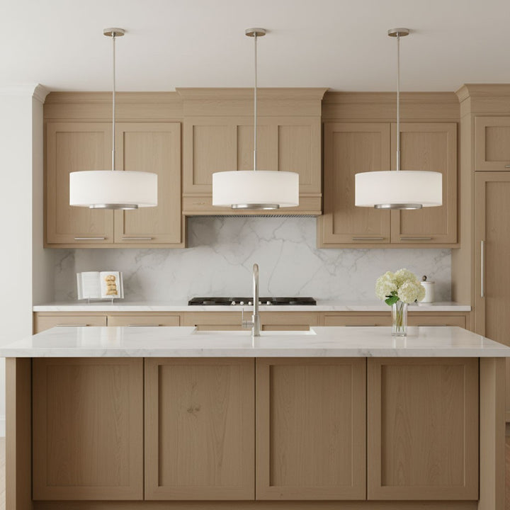 Generation Lighting Canada - 6628003EN3-962 - Three Light Pendant - Nance - Brushed Nickel