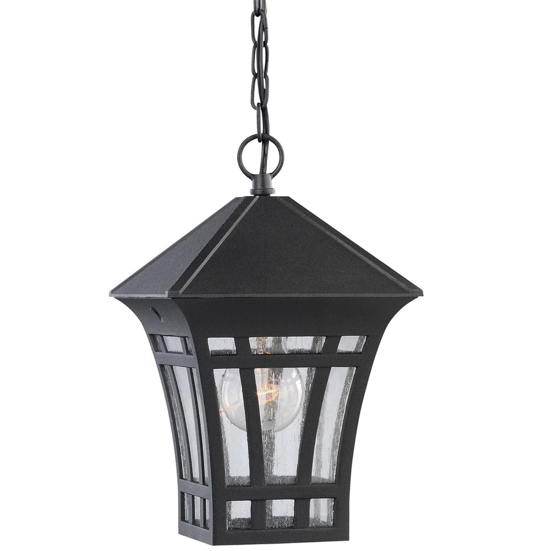 Herrington One Light Outdoor Pendant in Black - available from The Lighting Shoppe, trusted by Canadian homeowners