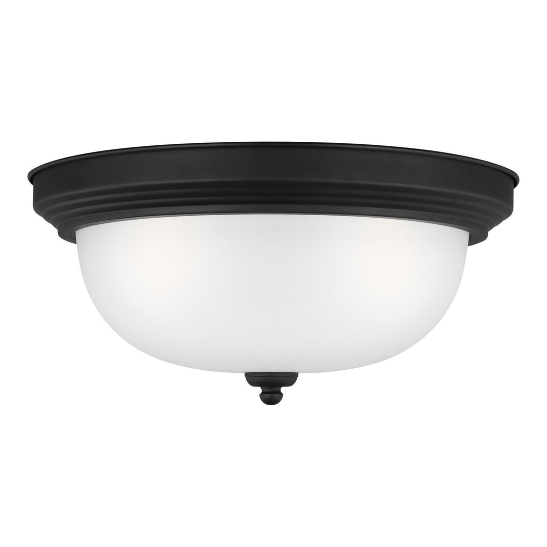 Generation Lighting Canada - 77065EN3-112 - Three Light Flush Mount - Geary - Midnight Black