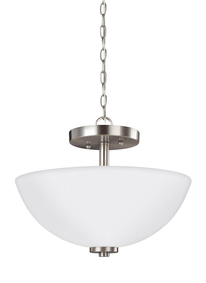 Generation Lighting Canada - 77160-962 - Two Light Semi-Flush Convertible Pendant - Oslo - Brushed Nickel