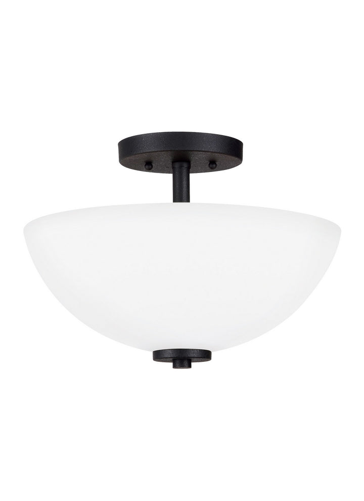 Generation Lighting Canada - 77160EN3-112 - Two Light Semi-Flush Convertible Pendant - Oslo - Midnight Black