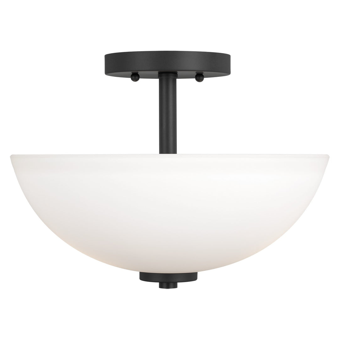 Generation Lighting Canada - 77160EN3-112 - Two Light Semi-Flush Convertible Pendant - Oslo - Midnight Black
