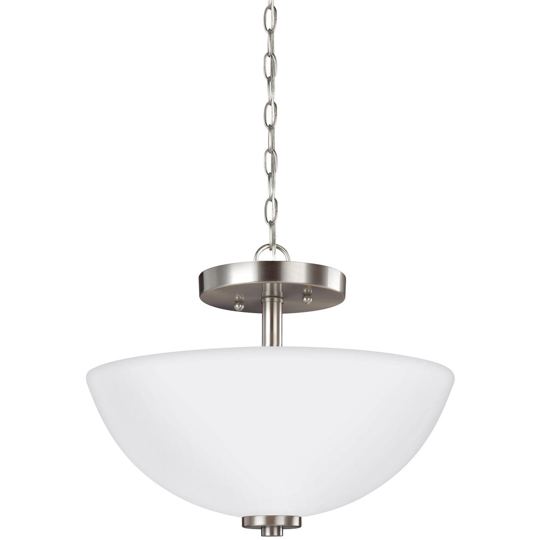 Generation Lighting Canada - 77160EN3-962 - Two Light Semi-Flush Convertible Pendant - Oslo - Brushed Nickel
