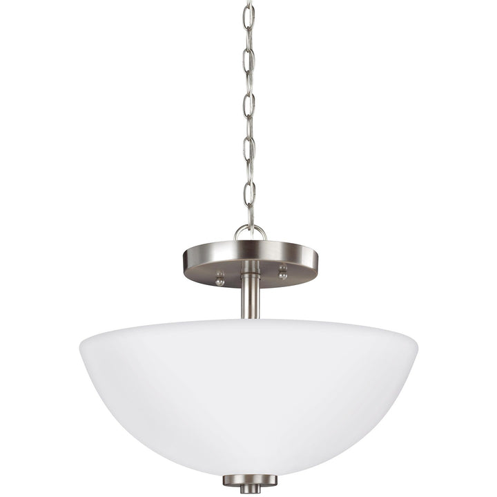 Generation Lighting Canada - 77160EN3-962 - Two Light Semi-Flush Convertible Pendant - Oslo - Brushed Nickel
