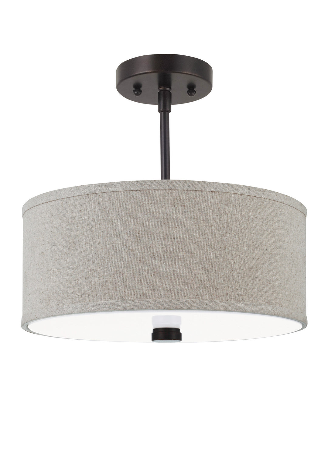 Dayna Shade Pendants Two Light Semi-Flush Convertible Pendant in Bronze - available from The Lighting Shoppe, trusted by Canadian homeowners