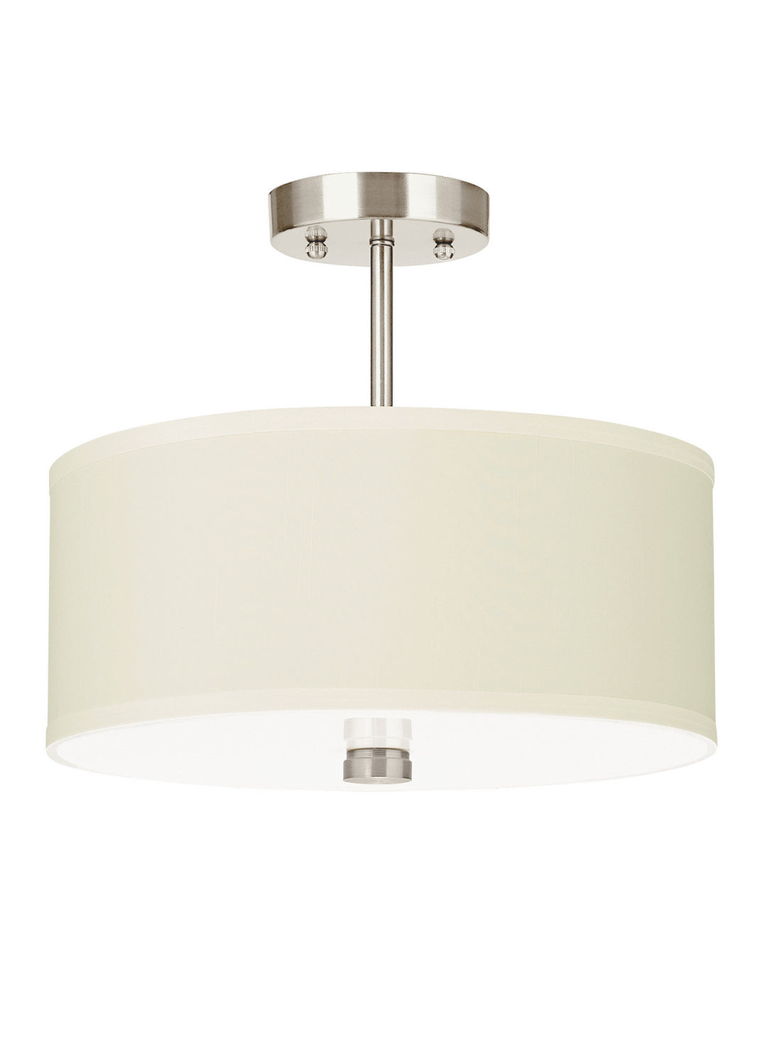 Dayna Shade Pendants Two Light Semi-Flush Convertible Pendant in Brushed Nickel - available from The Lighting Shoppe, trusted by Canadian homeowners