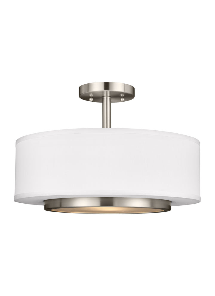 Generation Lighting Canada - 7728002-962 - Two Light Semi-Flush Convertible Pendant - Nance - Brushed Nickel