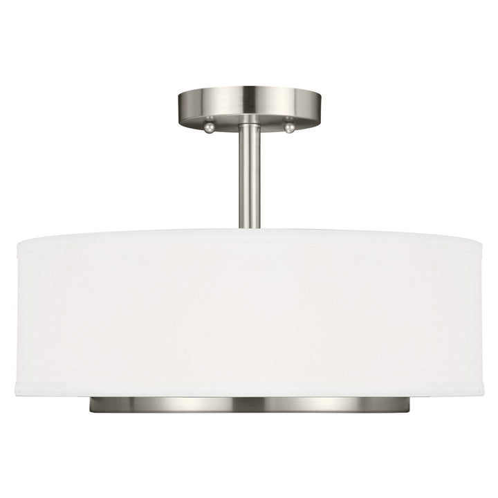 Generation Lighting Canada - 7728002-962 - Two Light Semi-Flush Convertible Pendant - Nance - Brushed Nickel