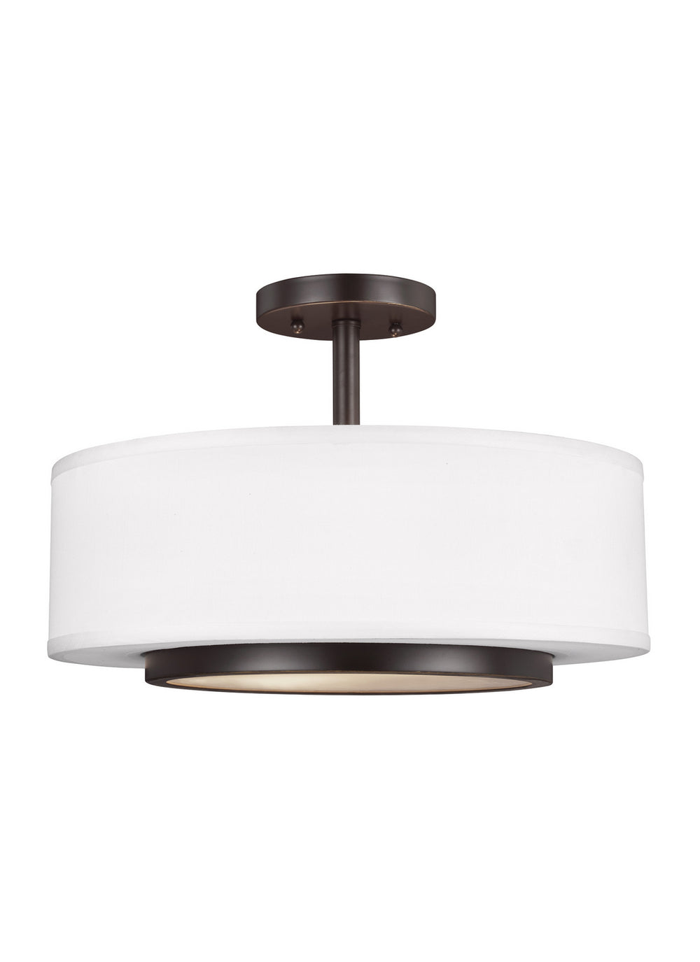 Generation Lighting Canada - 7728002EN3-710 - Two Light Semi-Flush Convertible Pendant - Nance - Bronze