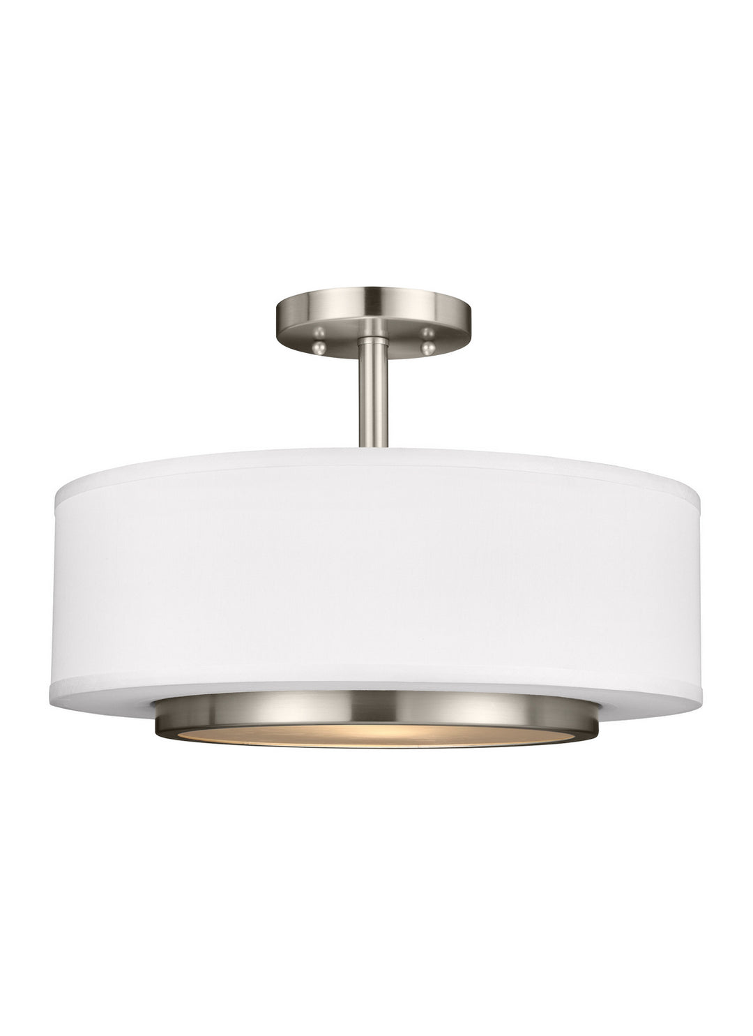 Generation Lighting Canada - 7728002EN3-962 - Two Light Semi-Flush Convertible Pendant - Nance - Brushed Nickel