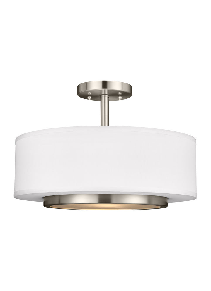 Generation Lighting Canada - 7728002EN3-962 - Two Light Semi-Flush Convertible Pendant - Nance - Brushed Nickel