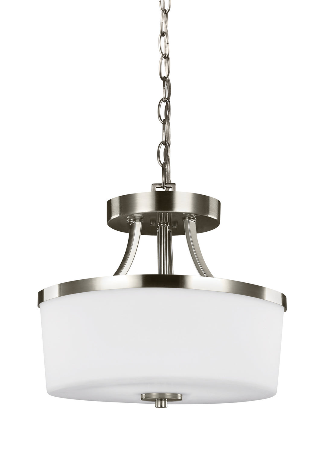Generation Lighting Canada - 7739102-962 - Two Light Semi-Flush Convertible Pendant - Hettinger - Brushed Nickel
