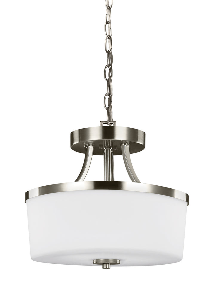 Generation Lighting Canada - 7739102-962 - Two Light Semi-Flush Convertible Pendant - Hettinger - Brushed Nickel