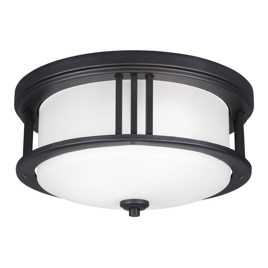Generation Lighting Canada - 7847902EN3-12 - Two Light Outdoor Flush Mount - Crowell - Black